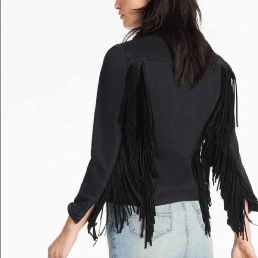 Lucky Brand fringed Jean Jacket